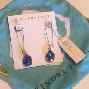 Blue Kendra Scott Drop Earrings.